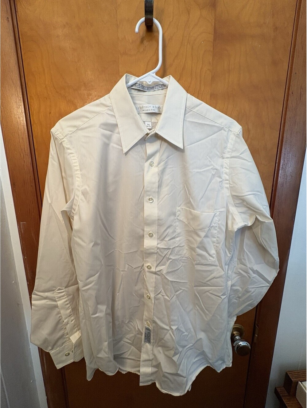 Geoffrey Beene Men’s Dress Shirt 15.5 32/33 White